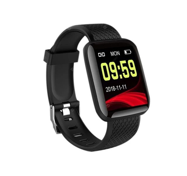 SPM Smartwatch με Μετρητή Καρδιακών Παλμών Χρώματος Μαύρο Smart Band 116 SPM M116